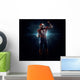 American football player in spotlight Wall Decal