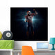American football player in spotlight Wall Decal