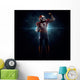 American football player in spotlight Wall Decal