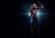 American football player in spotlight Wall Decal