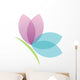 Lotus Flower Butterfly Wall Decal