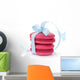 Red macarons with blue ribbon Wall Decal