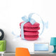 Red macarons with blue ribbon Wall Decal