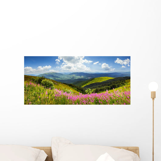 wild flowers on the mountain top Wall Decal