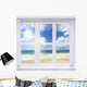 Summer Beach Window Wall Decal