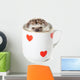 Coffee Cupped Hedgehog Wall Decal