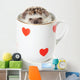 Coffee Cupped Hedgehog Wall Decal
