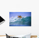 Surfer girl on Amazing Blue Wave Wall Decal