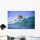 Surfer girl on Amazing Blue Wave Wall Decal