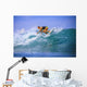 Surfer girl on Amazing Blue Wave Wall Decal
