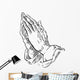 Praying Hands Wall Decal