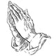 Praying Hands Wall Decal