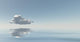 Single Cloud Floats Above Still Water Wall Decal