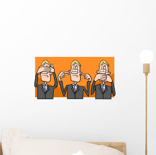 see hear speak no evil Wall Decal