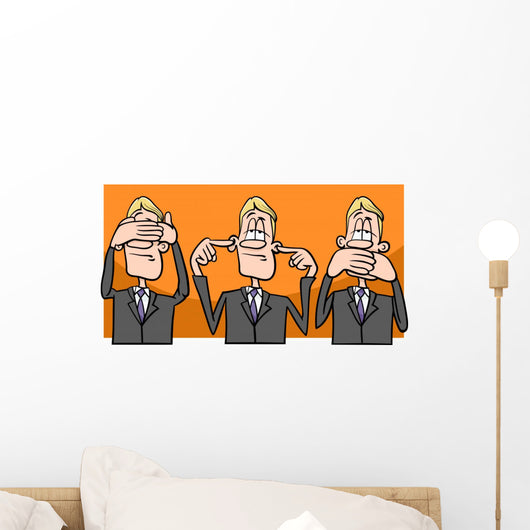 see hear speak no evil Wall Decal