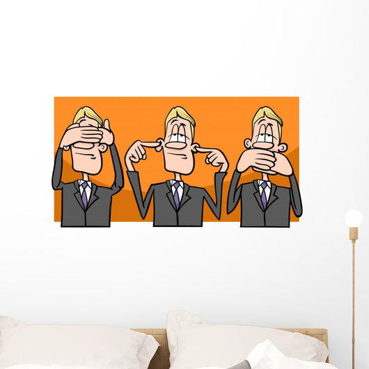 see hear speak no evil Wall Decal