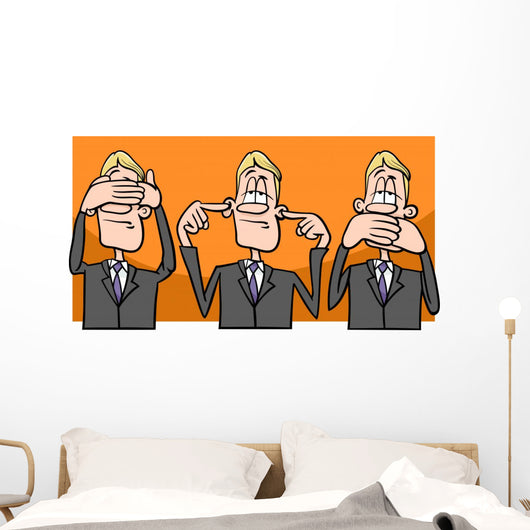 see hear speak no evil Wall Decal
