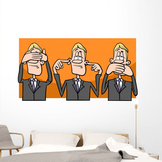 see hear speak no evil Wall Decal