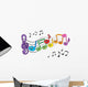 Cartoon Music Notes Theme Wall Decal
