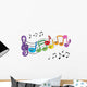 Cartoon Music Notes Theme Wall Decal