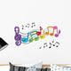 Cartoon Music Notes Theme Wall Decal