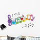 Cartoon Music Notes Theme Wall Decal