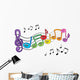 Cartoon Music Notes Theme Wall Decal