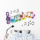 Cartoon Music Notes Theme Wall Decal