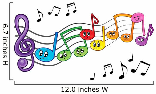 Cartoon Music Notes Theme Wall Decal
