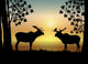 Moose at Sunrise Wall Decal