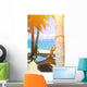 Hammock on the tropical white beach Wall Decal