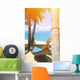 Hammock on the tropical white beach Wall Decal