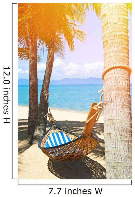 Hammock on the tropical white beach Wall Decal