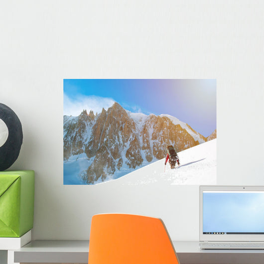 Winter alpine trekking Wall Decal