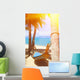 Empty hammock between palms trees Wall Decal