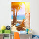 Empty hammock between palms trees Wall Decal