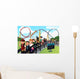 Children waiting in line for a roller coaster ride Wall Decal
