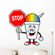 Shaved Ice with Stop Sign Wall Decal