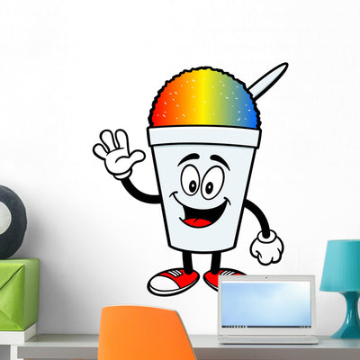 Shaved Ice Waving Wall Decal shown on a wall