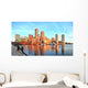 Boston Skyline with Financial District and Harbor at Sunrise Wall Decal