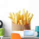 Potato - french fries on a white background. Wall Decal