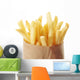 Potato - french fries on a white background. Wall Decal