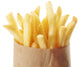 Potato - french fries on a white background. Wall Decal