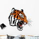 angry tiger head Wall Decal