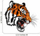 angry tiger head Wall Decal