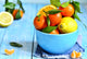 Citrus fruit in a bowl. Wall Decal