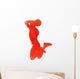 Orange Abstract Basketball Player Wall Decal