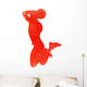 Orange Abstract Basketball Player Wall Decal
