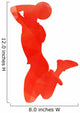 Orange Abstract Basketball Player Wall Decal
