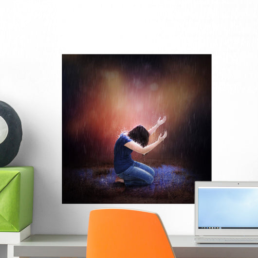 Rainstorm Prayer Wall Decal